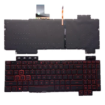 Для Asus TUF Gaming FX80 FX80GD FX80GE FX80GM Американская клавиатура с красной подсветкой