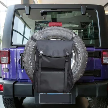 Для Jeep Wrangler JK YJ TJ JL и Неограниченная сумка для хранения грузов, Рюкзак для запасных шин, Автомобильные аксессуары для экстерьера