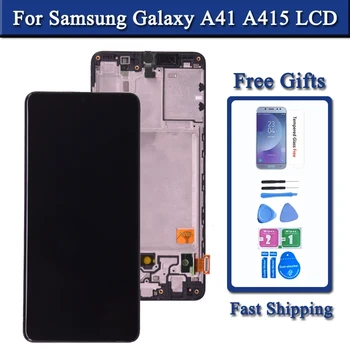 Для Samsung Galaxy A41 A415 ЖК-дисплей с Сенсорным экраном Дигитайзер В Сборе Запасная Часть Для SM-A415F SM-A415F/DS Ремонт ЖК-дисплея