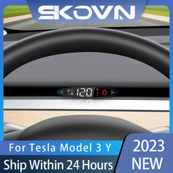 Для Tesla Модель 3 Модель Y 2019-2022 Таблица скрытых воздушных кодов Оригинальная синхронизация данных автомобиля HUD Скорость Мощность сигнала поворота