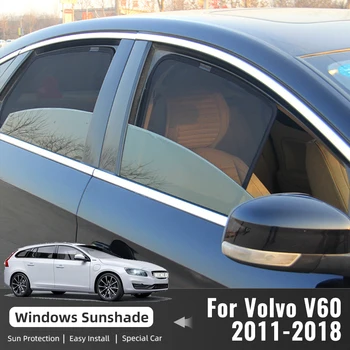 Для Volvo V60 2011-2018 Y20 Солнцезащитный Козырек На Боковое Окно, Магнитный Автомобильный Солнцезащитный Козырек V 60 T3 T4, Передние Задние Шторы На Лобовое Стекло, Щит