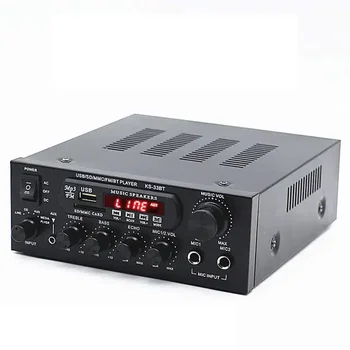 Домашние Усилители Аудио 220 В Мощность басового звука Bluetooth Цифровой усилитель Hifi FM USB SD LED для динамиков сабвуфера