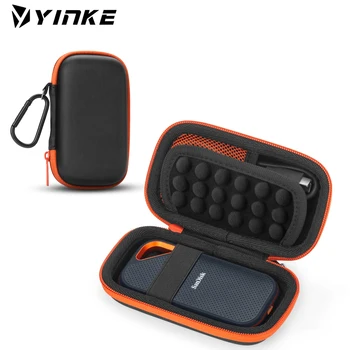 Жесткий чехол Yinke для SanDisk Extreme Pro/SanDisk Extreme Портативный Внешний SSD-накопитель 500 ГБ 1 ТБ 2 ТБ Дорожный Защитный Чехол Сумка Для хранения