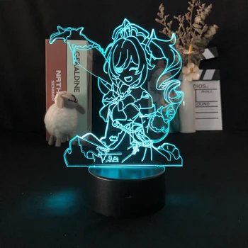 Игровая лампа Genshin Impact Barbara Gunnhildr, декоративный светильник для геймеров, подарок на день рождения, светодиодный светильник, меняющий цвет, Искусство и ремесло Barbara