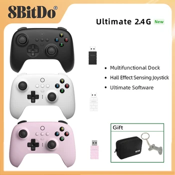 Игровой контроллер 8BitDo Ultimate Wireless 2.4G с зарядной док-станцией Gamepad для ПК, Windows 10, 11, Steam, Android