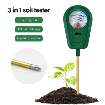Измеритель влажности почвы 3 в 1, измеритель РН воды, детектор влажности почвы для газона, для наружного использования в помещении, Садовый инструмент