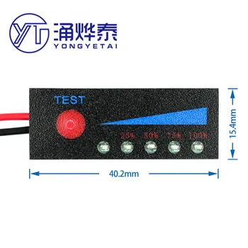 Индикатор питания литиевого аккумулятора YYT 3,7 V 2S/3S/4S 12V1, индикаторная панель автомобильного аккумулятора, защита от обратного подключения