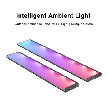 Интеллектуальная Портативная светодиодная подсветка Синхронизация музыки RGB Окружающий светильник Smart APP Control Цветовая атмосфера Ритмические светильники для дома Улицы автомобиля
