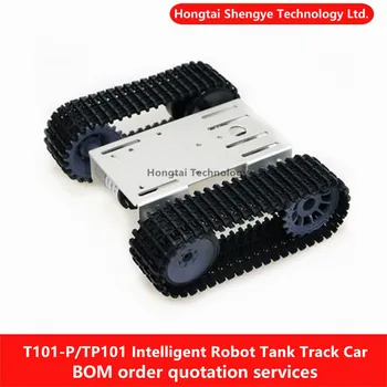 Интеллектуальное Шасси автоцистерны на гусеничном ходу Caterpillar, Роботизированная платформа с двойным двигателем постоянного тока 12 В для DIY для Arduino T101-P/TP101