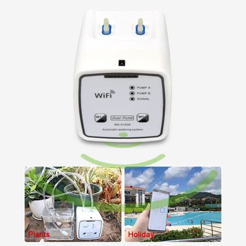 Интеллектуальный двойной капельный насос с ЕС, комплект для самостоятельного полива сада, Устройство для автоматического полива с управлением по Wi-Fi, мобильное приложение