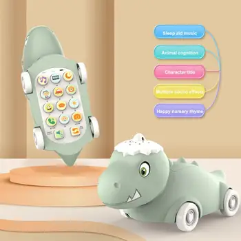 Интересный Маленький Динозаврик, Машина для раннего обучения, Сюжетная Машина, Яркое Цветное Познание Животных