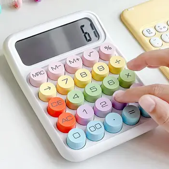 Калькулятор в стиле пишущей машинки, эффективный настольный калькулятор в винтажном стиле, точный дисплей из 12 цифр для удобства работы в офисе