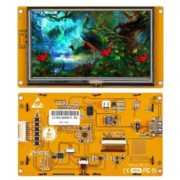 КАМЕННЫЙ 5-дюймовый TFT-ЖК-дисплей с драйвером + Контроллером + графическим программным обеспечением + Интерфейсом UART/USB STWC101LT-01