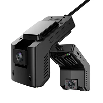 Камера с двумя объективами 4G, SIM-карта, GPS, WIFI, Черная автомобильная коробка, камера с G-сенсором