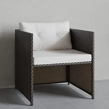 Комбинируйте уличную мебель-Акцентное кресло из ротанга /кремового, белого / коричневого цвета