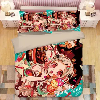 Комплект постельного белья Hanako-kun 3D для туалета, Пододеяльники, Наволочки, Одеяла, Комплекты постельного белья, Комплекты постельного белья