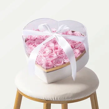Коробка Цветочное сердце Для оформления подарков в форме Свежей Упаковки Упаковочный контейнер Для Клубники Коробки для букетов Бумажный Пустой Футляр