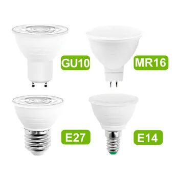 Лампа Светодиодная E27 Прожектор GU10 Кукурузная Лампа MR16 Lampara Gu5.3 LED Bombilla E14 220V Энергосберегающая Лампа Для Гостиной Ампула