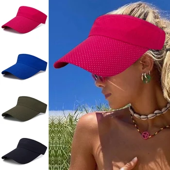 Летние дышащие солнцезащитные шляпы Для мужчин И Женщин, Регулируемый козырек, защита от ультрафиолета, Пустой повседневный бейсболка для гольфа на открытом воздухе