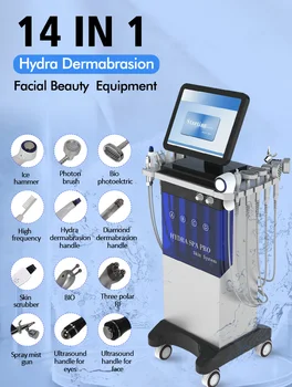 машина для Микродермабразии Hydrafacial 14в1 Diamond Peeling and Hydrafacials Water Jet Aqua Facial Hydra Dermabrasion Machine CE