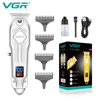 Машинка для стрижки волос VGR Профессиональная Машинка для стрижки Волос Электрический Триммер для бороды Портативная Машинка для стрижки волос Беспроводные машинки для стрижки волос для мужчин V-261