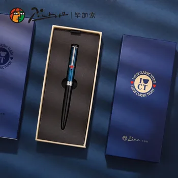 Металлическая авторучка Picasso 921 Classic Teddy Pimio Британской серии Iridium F Ink Pen, подарочный набор для бизнеса, офиса, школы