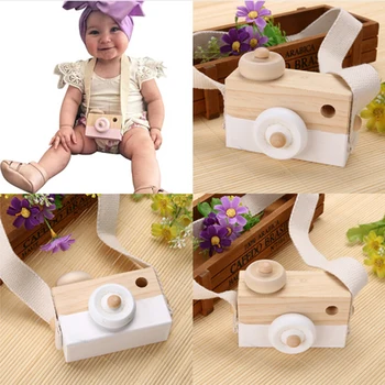Мини-деревянная игрушечная камера, Креативная камера для подвешивания на шею, реквизит для фотосъемки, Украшение для детского игрового дома, Игрушка в подарок