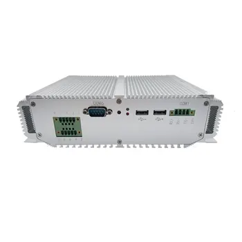 Мини Серебристый промышленный компьютер с четырехъядерным процессором Celeron 2,0 ГГц на борту 4G RAM 128G SSD 4 COM 5 USB 2,0 2 Gigabit LAN