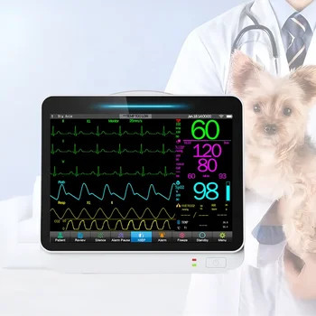 Многопараметрический Монитор Кровяного давления животных с сенсорным экраном 12,1 дюйма Медицинский Ветеринарный Для клиники больницы домашних животных