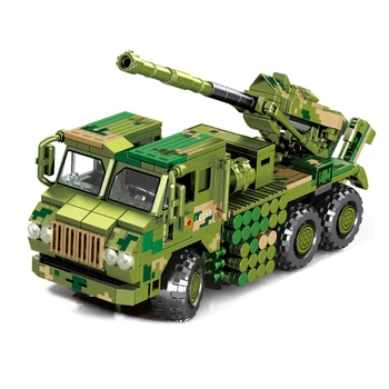 Модель военного грузовика, строительные блоки, фигурки солдат армии Второй мировой войны, строительные игрушки для детей, подарки