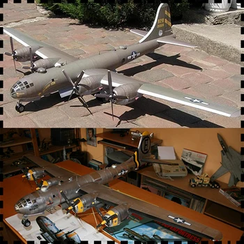 Модель самолета US B29 Superfortress Bomber Paper Craft 1:47