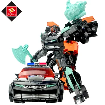 Модель-трансформер Jinjiang Commander Фигурки из Аниме, Полицейская машина, Робот 24 см, детские игрушки, деформация с оружием, костюм