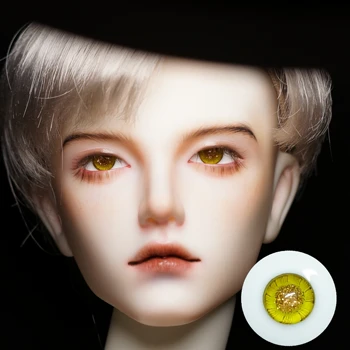 Модная кукла Стеклянный Глаз Золотого цвета DIY Аксессуары для кукол 16 мм для 1/3 BJD Дядя Кукла Стеклянные Глазные яблоки