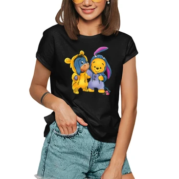Модный тренд, Новая футболка Disney, Милый Мишка Винни-Пух, Графическая Женская одежда, Повседневная женская футболка в стиле Харадзюку Каваи