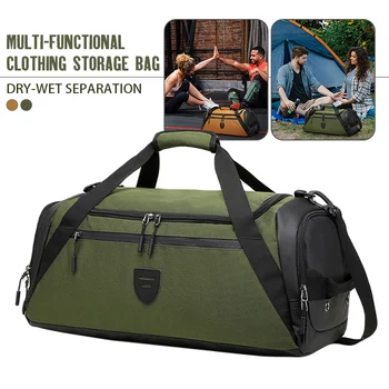 Мужская Многофункциональная сумка на одно плечо, Багаж, Походные сумки для Пикника, спортивные сумки для спортзала, Тренировочные сумки для сухого влажного разделения