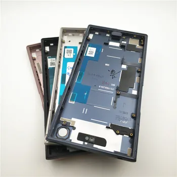 Новая Задняя крышка Дверцы, рамка корпуса для Sony Xperia XZ1 G8341 G8342, задняя крышка батарейного отсека, металлический корпус батарейного отсека