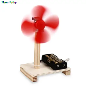 Новый 1 комплект Самодельный Электрический вентилятор Технология производства Изобретение Научный эксперимент Сборка игрушки Ручное управление
