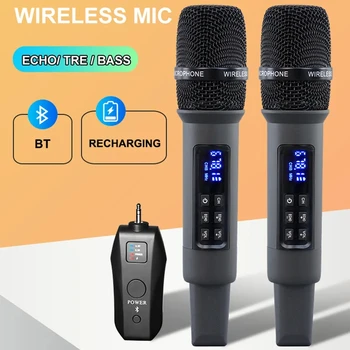 Новый дизайн перезаряжаемого микрофона с портативным беспроводным микрофоном 3,5 мм aux BT Echo