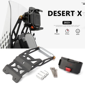 Новый Черный Для Ducati Desert X DesertX DESERT X 2023- Держатель мобильного телефона Для Мотоцикла, Водонепроницаемый Кронштейн для GPS-навигации