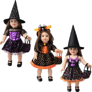 Одежда для кукол 18-дюймовая американская кукла Kawaii, набор рождественских украшений на Хэллоуин, подходит для детской одежды 43 см, Аксессуары для кукол, подарок
