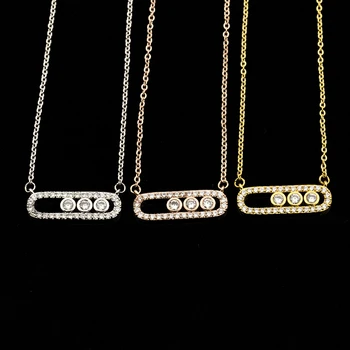 Ожерелье с подвеской из хрустальных бусин в арабском стиле для женщин, изысканные свадебные украшения из нержавеющей стали, позолоченные 3 точки на овальных ожерельях