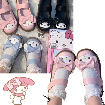 Оригинальная обувь Kawaii Lolita из аниме Sanrio Обувь Принцессы Cinnamoroll с Героями Мультфильмов Mymelody, Весенняя обувь ручной работы для Студенток, подарок для девочек