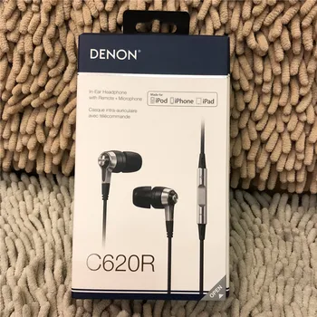 Оригинальные наушники-вкладыши Denon AH-C620R с пультом дистанционного управления и микрофоном для устройств iOS