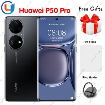 Оригинальный Мобильный телефон Huawei P50 Pro 4G с Изогнутым Экраном 6,6 Дюйма HarmonyOS Snapdragon 888 Octa Core 4360mAh NFC Смартфон