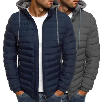 Отличное мужское пальто, теплое, без усадки, свободное, с подкладкой, однотонное, зимнее, пуховое, износостойкое