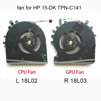 Охлаждающие вентиляторы процессора GPU для ноутбука HP Pavilion 15-DK TPN-C141 L57170 L56900 001 ND85C16 Игровой Ноутбук Вентилятор Радиатора видеокарты