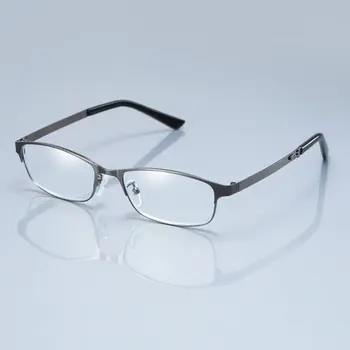Очки для чтения в металлической оправе с полной оправой, солнцезащитные очки для мужчин и женщин, профессиональная ультралегкая оправа с защитой от синего света
