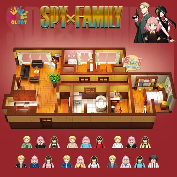 Популярное аниме Arnia Spy x Family, строительные блоки для гостиной, мини-фигурки, Кирпичи для дома, игрушки для детей, рождественские подарки