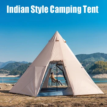 Походная палатка в индийском стиле, уличная большая палатка для 5-8 человек, специально разработанная для семейного кемпинга с автономным приводом