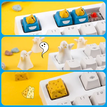 Призрачные колпачки для ключей для механической клавиатуры ручной работы, Индивидуальность, трехмерные игровые клавиши ESC